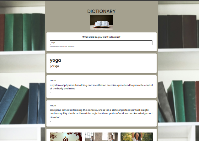 dictionary preview